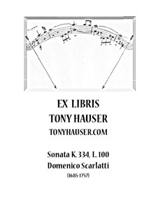 Sonata No.100 in B Flat Major, K.334 L.100 P.412: Para Guitarra by Domenico Scarlatti