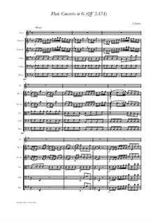 Concerto for Flute and Orchestra No.161, QV 5:174: Score, parts by Johann Joachim Quantz
