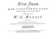 Fragments: Act II. Full score by Wolfgang Amadeus Mozart