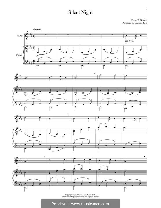 Solo instrument and piano: para flauta e piano by Franz Xaver Gruber