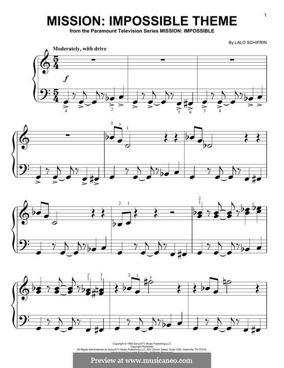 Mission: Impossible Theme: Para Piano by Lalo Schifrin