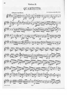 String Quartet No.11 in E Major, D.353 Op.125 No.2: violino parte II by Franz Schubert