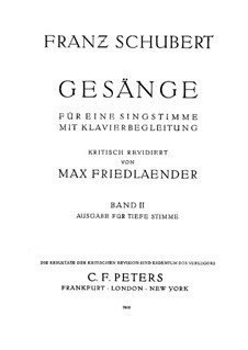 Songs for Voice and Piano: Volume II by Franz Schubert