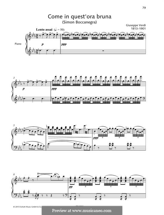 Simon Boccanegra: Come in quest'ora bruna by Giuseppe Verdi