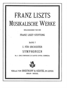 Dante Symphony, S.109: Partitura completa by Franz Liszt