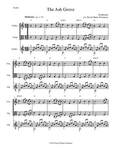 The Ash Grove: For violin, viola and guitar by folklore
