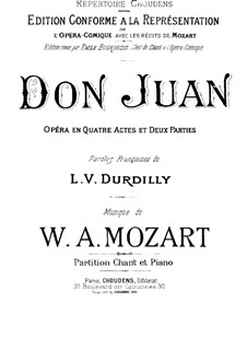 Complete Opera: Redaction by Durdilly by Wolfgang Amadeus Mozart