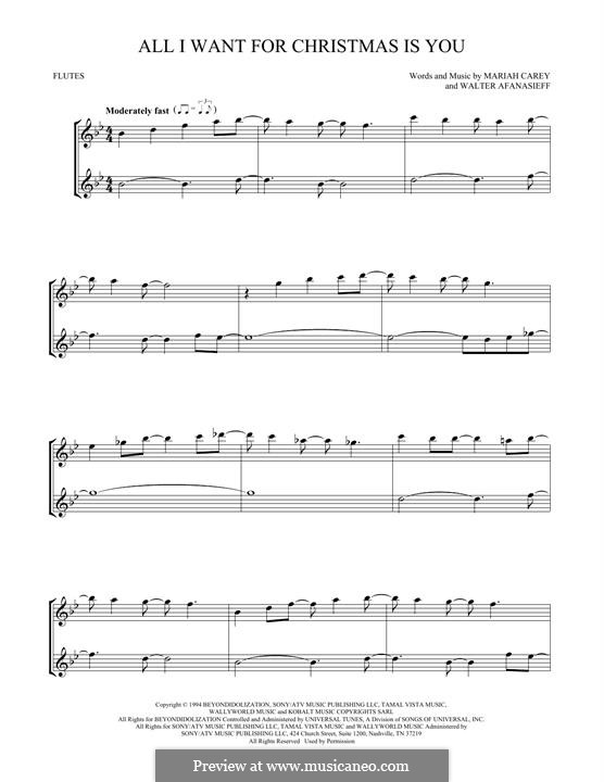 Instrumental version: para duas flautas by Mariah Carey, Walter Afanasieff