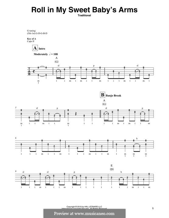 Roll in My Sweet Baby's Arms: Para Guitarra by folklore