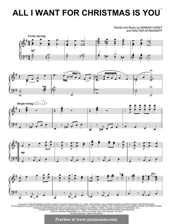 Instrumental version: Facil para o piano by Mariah Carey, Walter Afanasieff