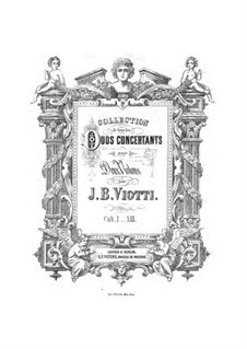 Three Duos for Two Violins, Op.25: partes by Giovanni Battista Viotti