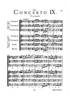 Concerto Grosso No.9: partitura completa by Arcangelo Corelli