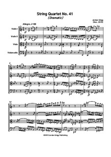 String Quartet No.41 (Dramatic): String Quartet No.41 (Dramatic) by Jordan Grigg