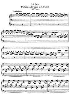 Prelude and Fugue in A Minor, BWV 543: para orgãos by Johann Sebastian Bach