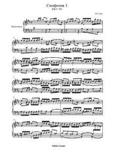 No.3 in D Major, BWV 789: Para Piano by Johann Sebastian Bach