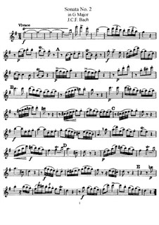 Sonata for Flute and Basso Continuo No.2 in G Major: parte Solo by Johann Christoph Friedrich Bach