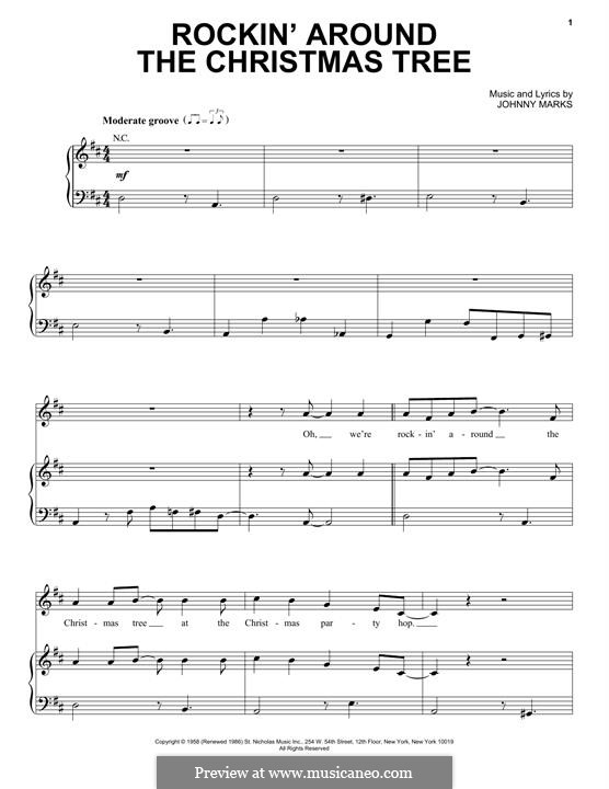 Rockin' Around the Christmas Tree por J. Marks Partituras on músicaNeo