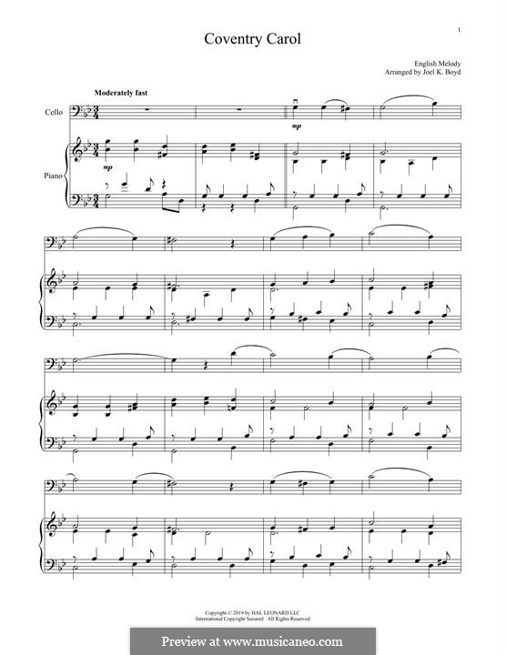 Vocal-instrumental version (printable scores): para Violoncelo e piano by folklore