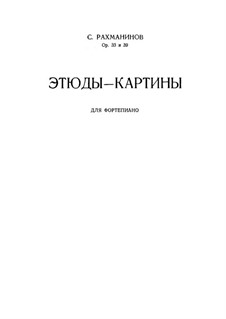 Этюды-картины, Op.33, 39: Этюды-картины by Sergei Rachmaninoff