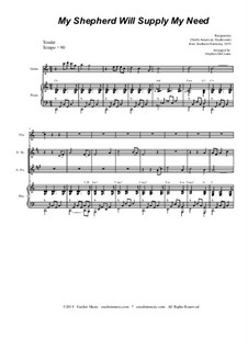 My Shepherd, You Supply My Need: For saxophone quartet and piano by folklore