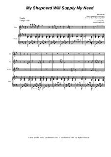 My Shepherd, You Supply My Need: For woodwind quintet and piano by folklore