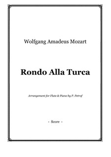 Rondo alla turca: para flauta e piano by Wolfgang Amadeus Mozart