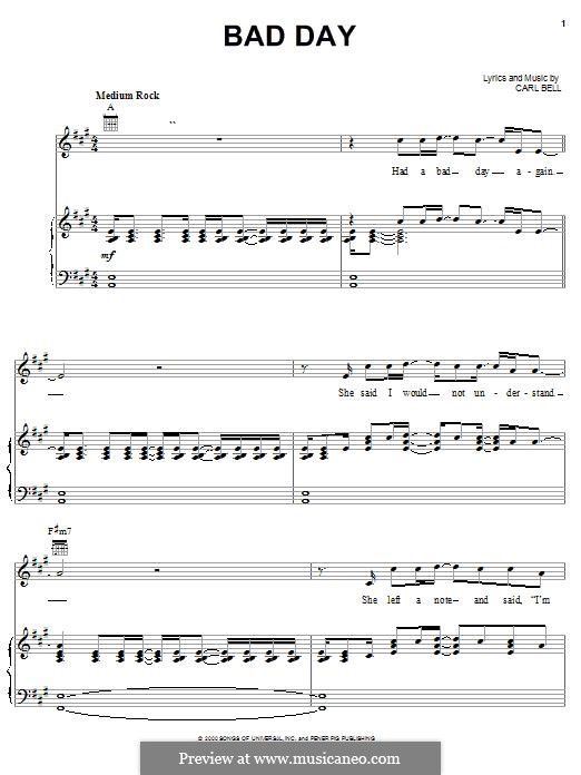 Bad Day (Fuel) por C. Bell Partituras on músicaNeo