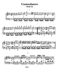 Twelve Contredanses for Orchestra, WoO 14: Contredanses No.1-7, for piano by Ludwig van Beethoven