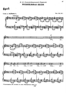 Six Romances, TH 95 Op.16: No.1 Cradle Song by Pyotr Tchaikovsky