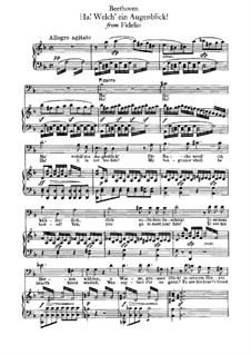 Ha! Welch' ein Augenblick: Partitura Piano-vocal by Ludwig van Beethoven