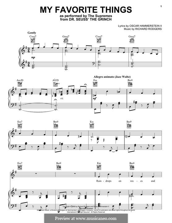 Vocal version: Para vocais e piano (ou Guitarra) by Richard Rodgers