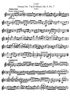 Sonata No.7: Parte de solo by Arcangelo Corelli