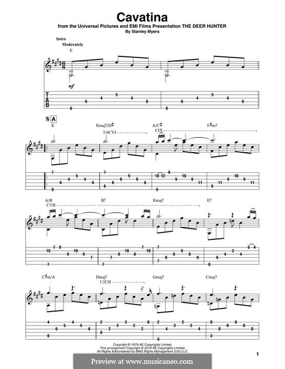 Cavatina (from The Deer Hunter): Para Guitarra by Stanley Myers