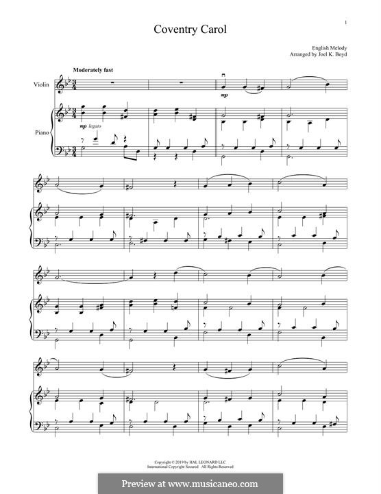 Vocal-instrumental version (printable scores): para violino by folklore