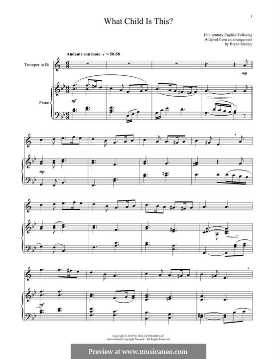 Two instruments version: para trompeta e piano by folklore