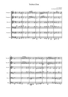 Des Herrn Einzug (Tochter Zion): For brass band by Georg Friedrich Händel