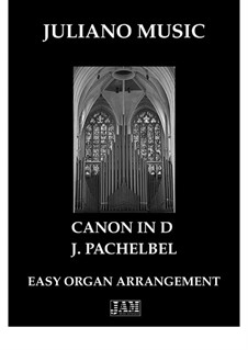 One instrument version: For easy organ (C version) by Johann Pachelbel