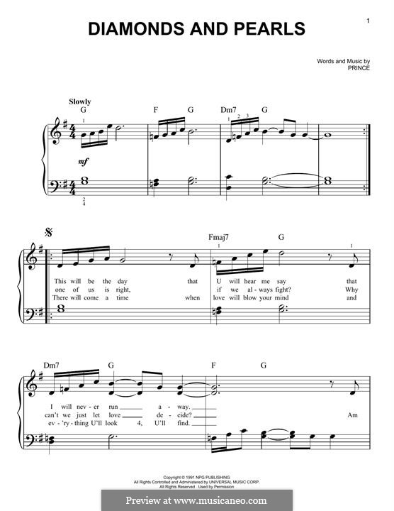 Diamonds and Pearls: Para Piano by Prince