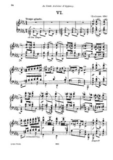No.6 in D Flat Major, for Piano, S.244: para um único musico (Editado por H. Bulow) by Franz Liszt