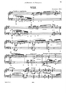 No.8 in F Sharp Minor, S.244: Para Piano by Franz Liszt