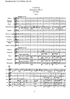 Complete Movements: partitura completa by Pyotr Tchaikovsky