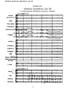 Manfred Symphony, TH 28 Op.58: partitura completa by Pyotr Tchaikovsky