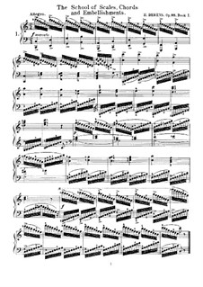 The School of Scales, Chords and Embellishments, Op.88: todos os Etudes by Johann Hermann Berens