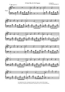 O Sole Mio: Para Piano by Eduardo di Capua