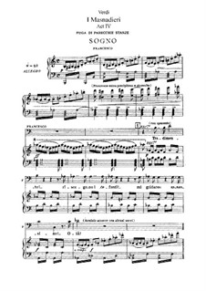 I Masnadieri (The Bandits): acto IV, para solistas,coral e piano by Giuseppe Verdi