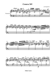 Sonata No.9 in C Minor, K.303 L.9 P.212: para cravo by Domenico Scarlatti
