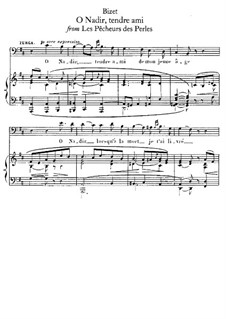 O Nadir, tendre ami: Para vocais e piano by Georges Bizet