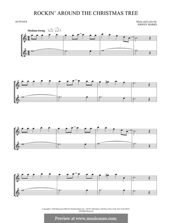 Rockin' Around the Christmas Tree: para dois alto saxophones by Johnny Marks