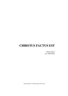 Christus factus: para coro misto by Felice Anerio