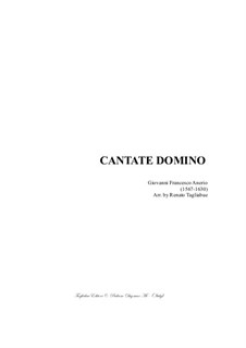 Cantate Domino: Cantate Domino by Giobani Francesco Anerio